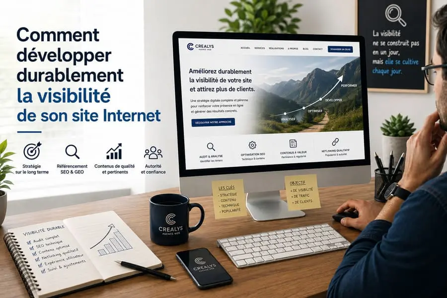 Comment développer durablement la visibilité de son site Internet pour le réferencement naturel SEO et le GEO pour l'IA