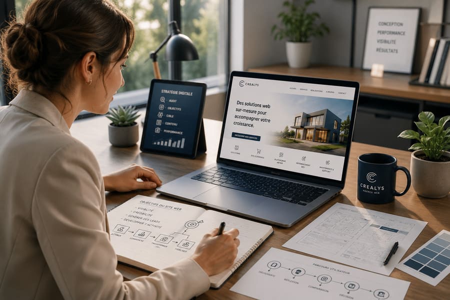 Définir les objectifs du site web vitrine avant sa conception Agence web crealys Montpellier