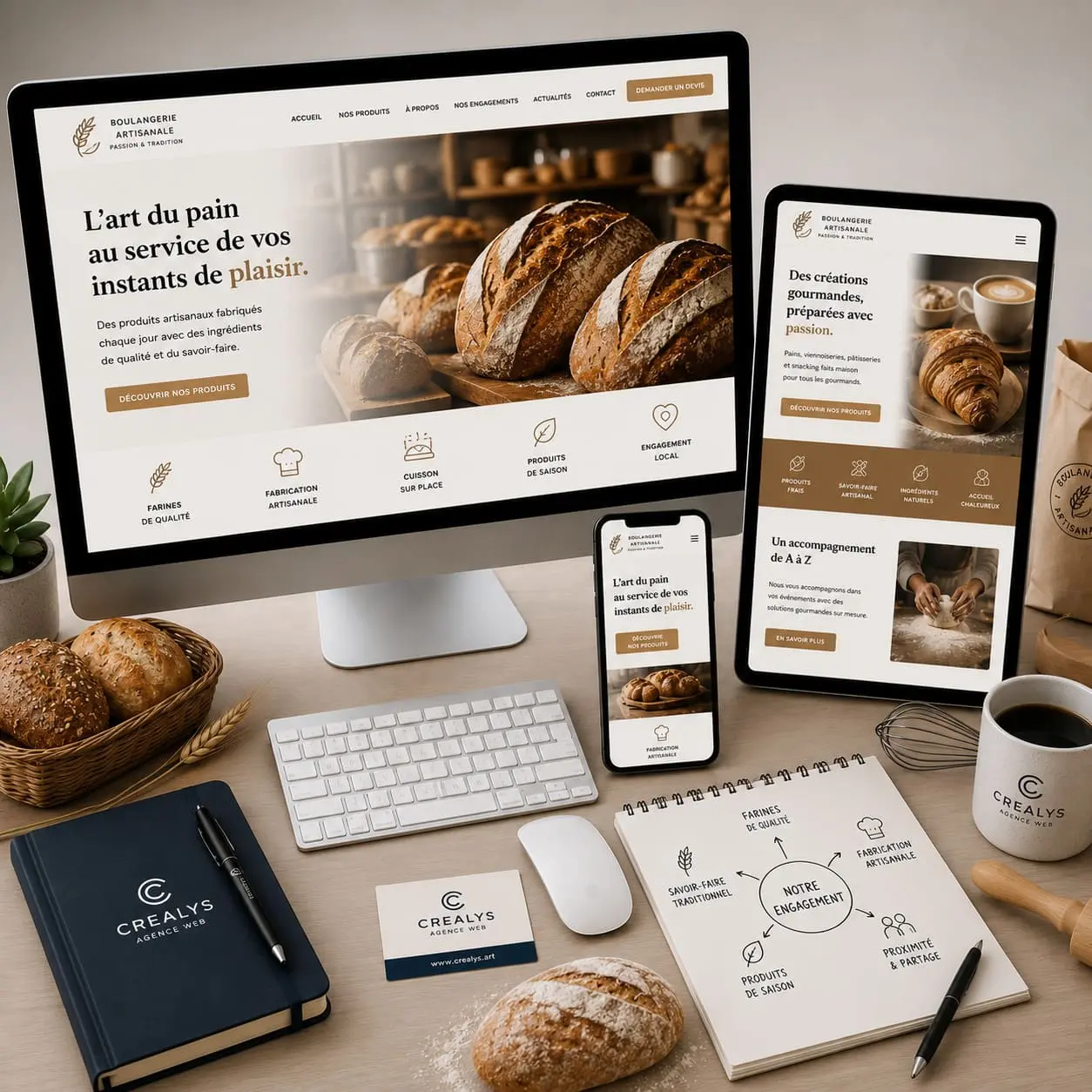 Agence Crealys Concept web Montpellier Création sites internet Boulangerie patisserie