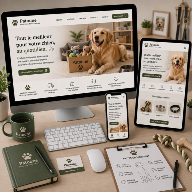 Construire une visibilité e-commerce pour une boutique de produits pour chiens
