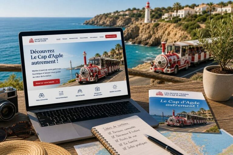 création site internet le petit train du cap d'agde Crealys Concept Web proche de Montpellier