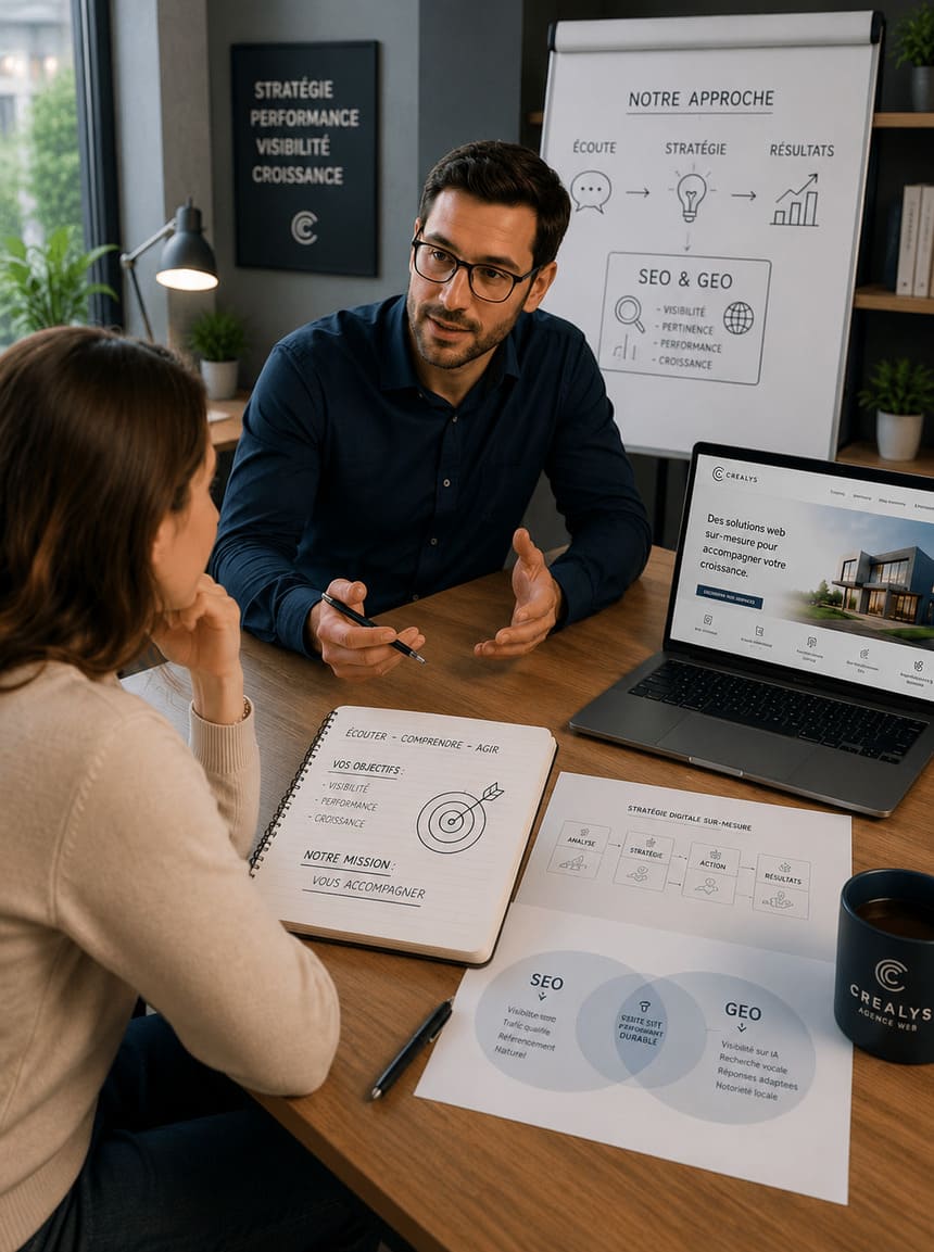 Formulaire de contact pour l'agence Crealys concept web de Montpellier