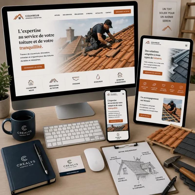 Création site internet professionnel pour un artisan couvreur